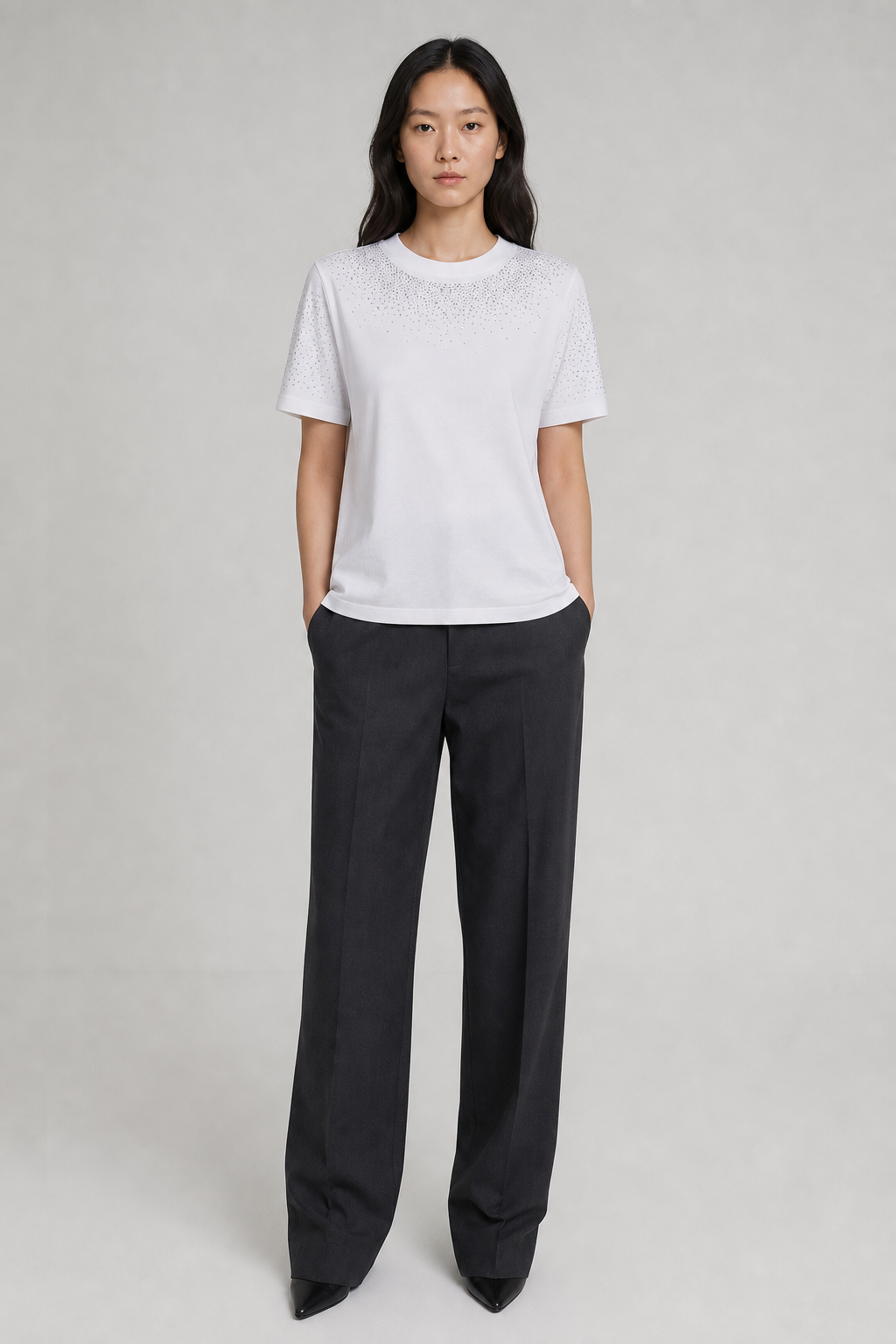T-shirt Essential con Dettagli Luminosi
