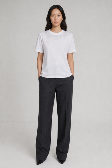 T-shirt Essential con Dettagli Luminosi