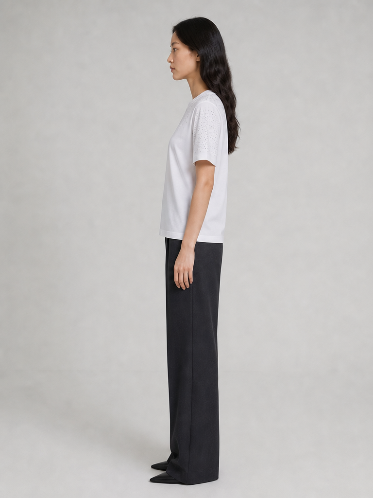 T-shirt Essential con Dettagli Luminosi