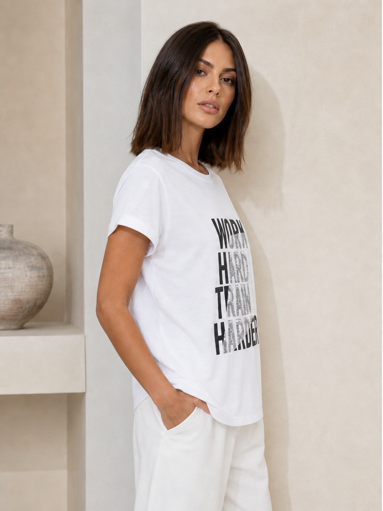T-shirt Oversize con Stampa Lettering