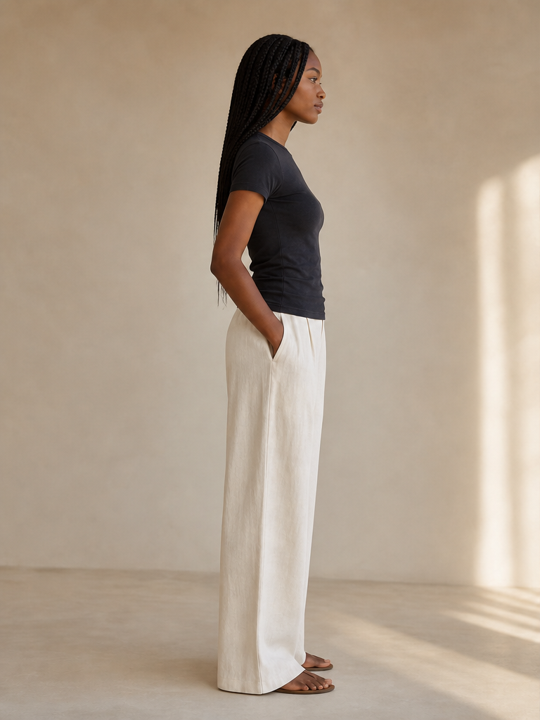 T-shirt Slim Essential con Girocollo