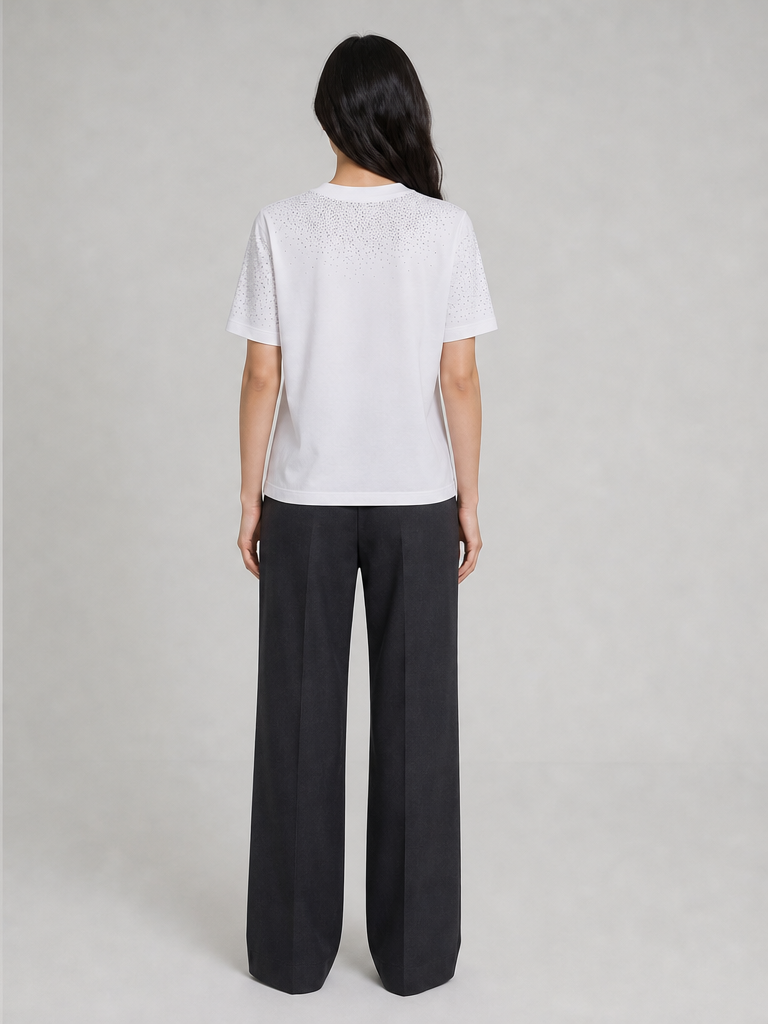 T-shirt Essential con Dettagli Luminosi
