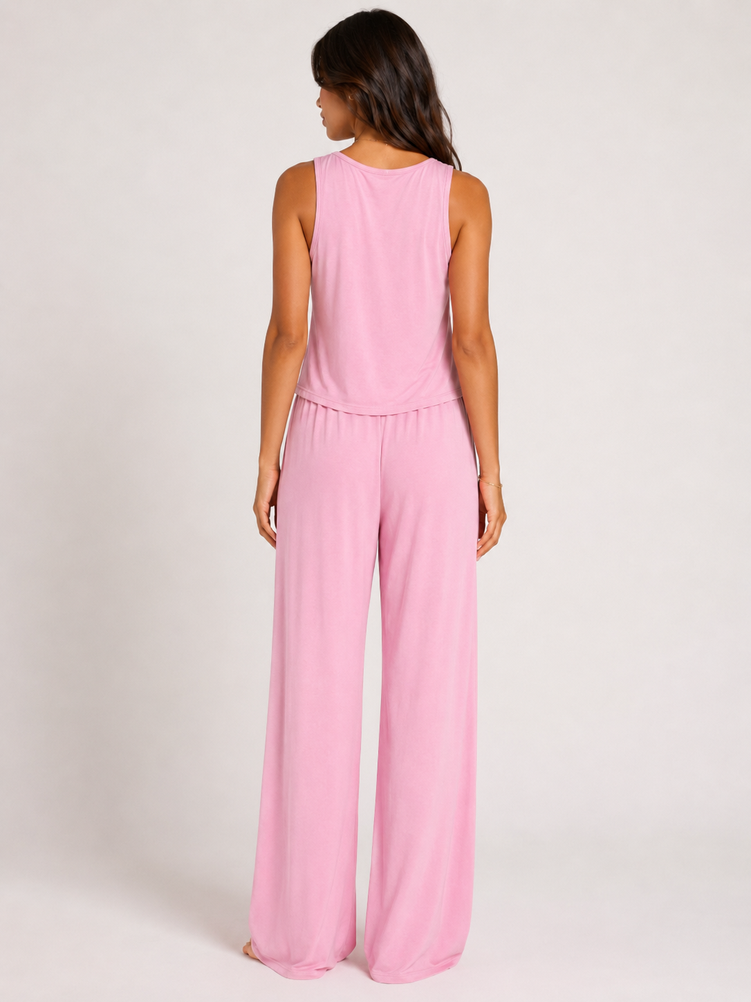 Completo Morbido con Top Smanicato e Pantalone Palazzo