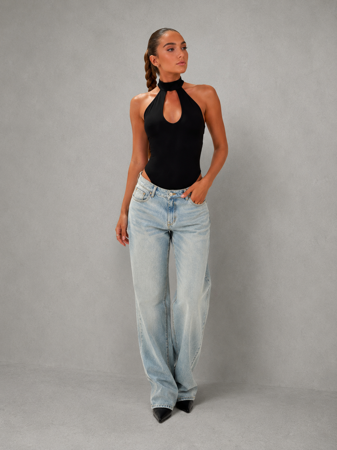Body Halter con Apertura Frontale