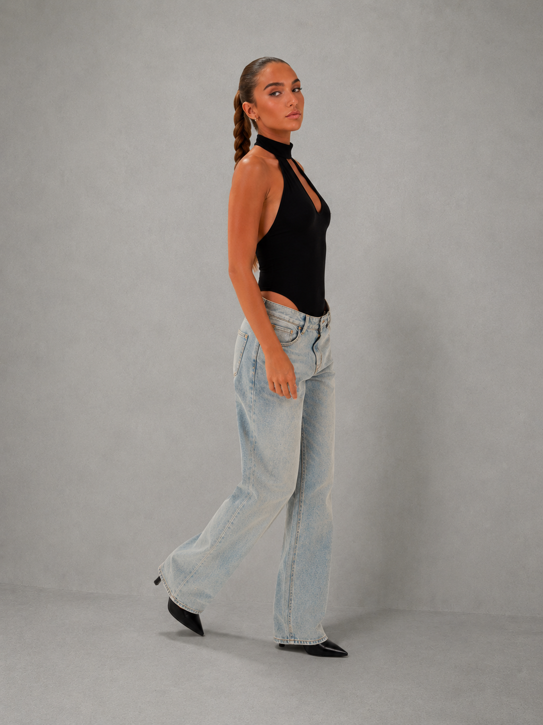 Body Halter con Apertura Frontale