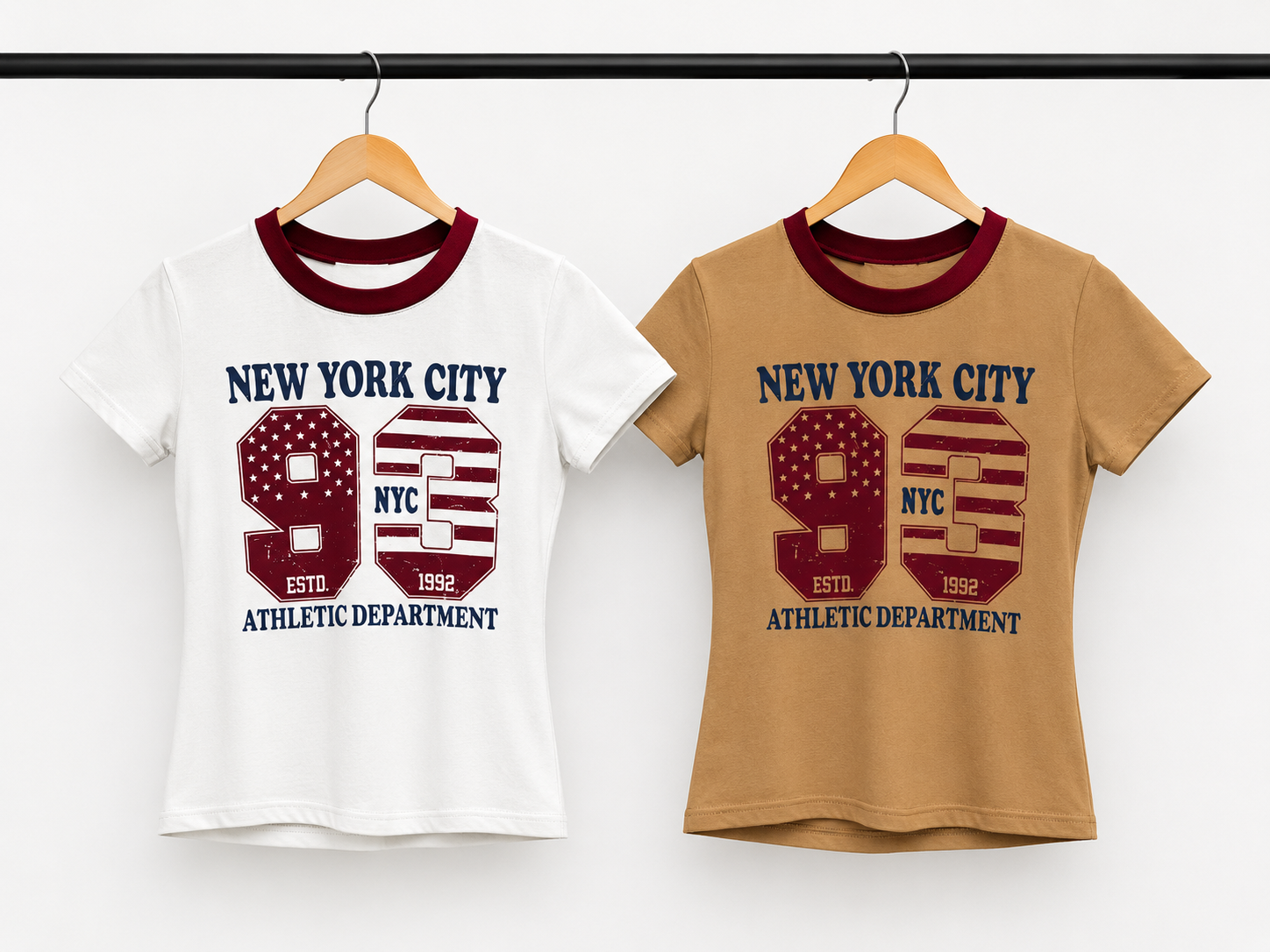 T-shirt College con Stampa New York