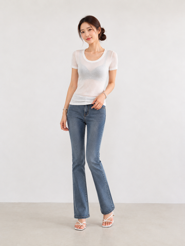 T-shirt Leggera Semi Trasparente