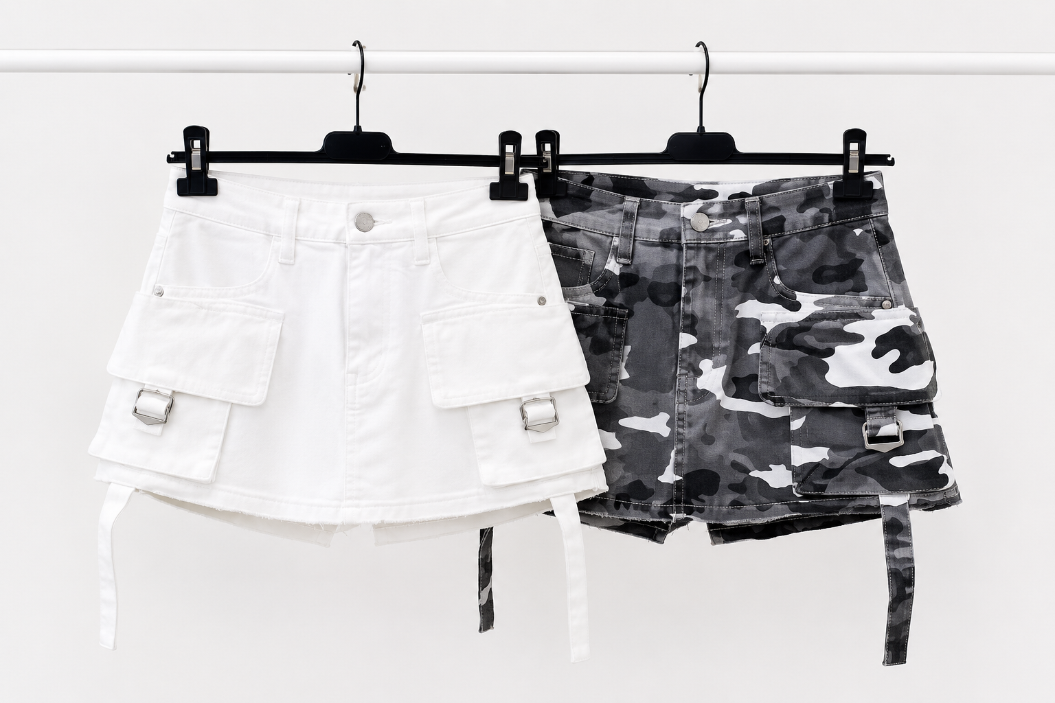 Skort Cargo Mini con Tasche Utility