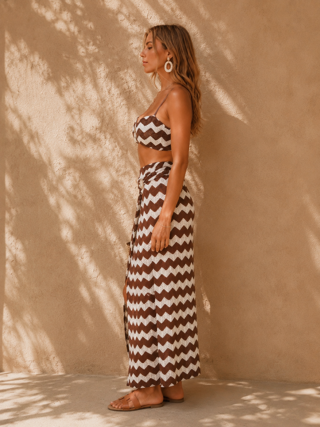 Completo in Maglia con Top Smanicato e Gonna Lunga