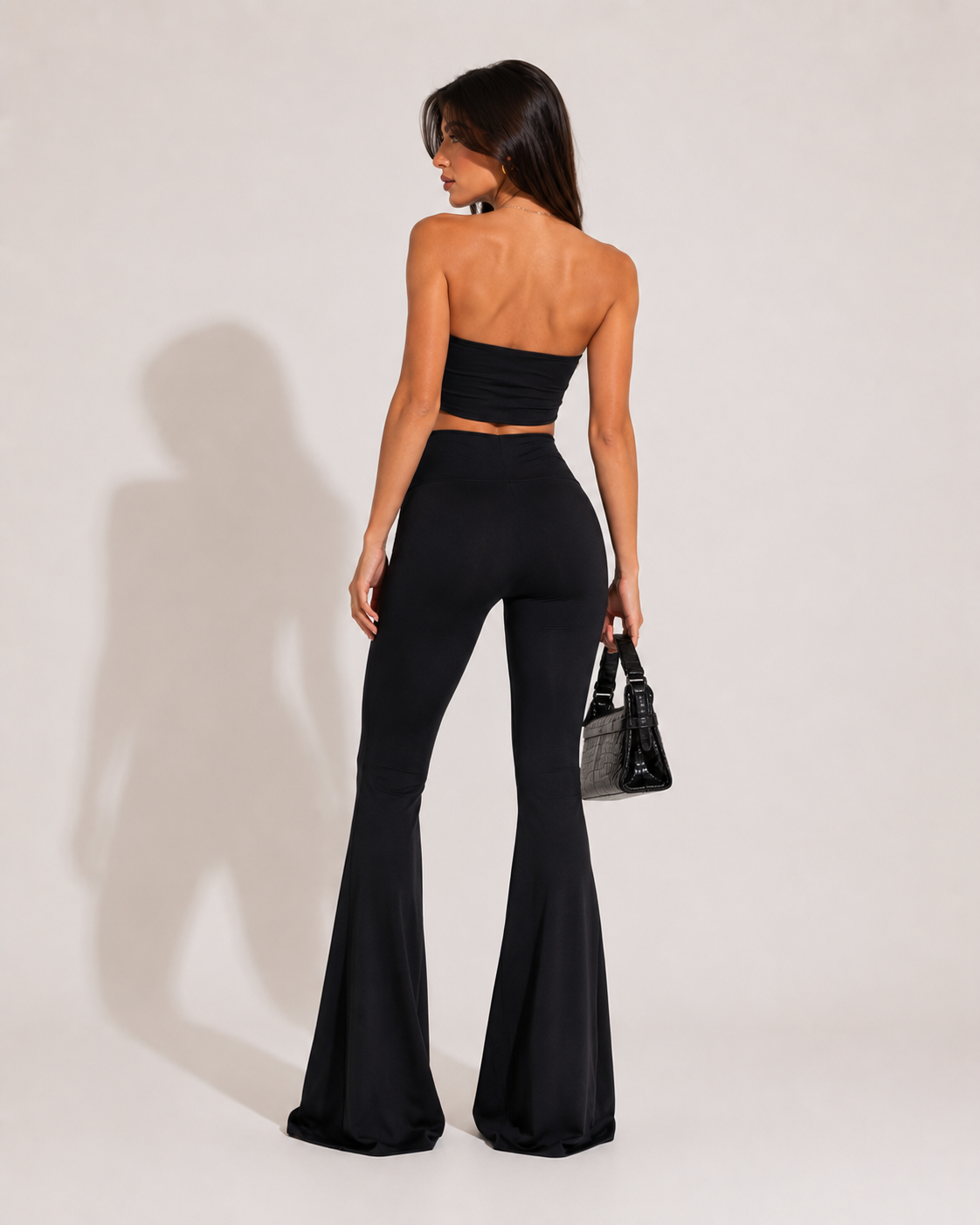Leggings a Zampa Donna a Vita Alta – Pantaloni Flare Elasticizzati