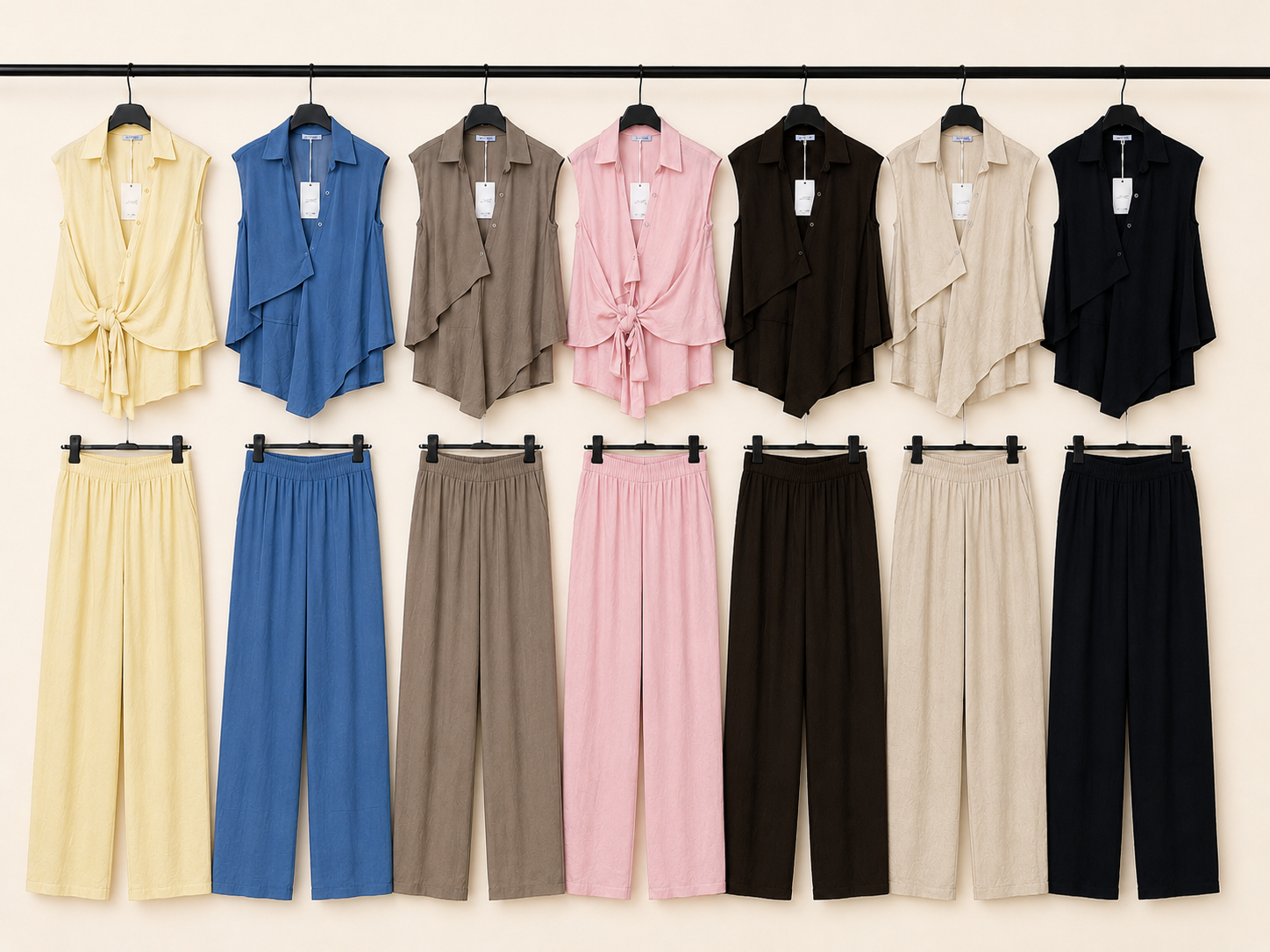 Completo con Camicia Smanicata e Pantalone Palazzo