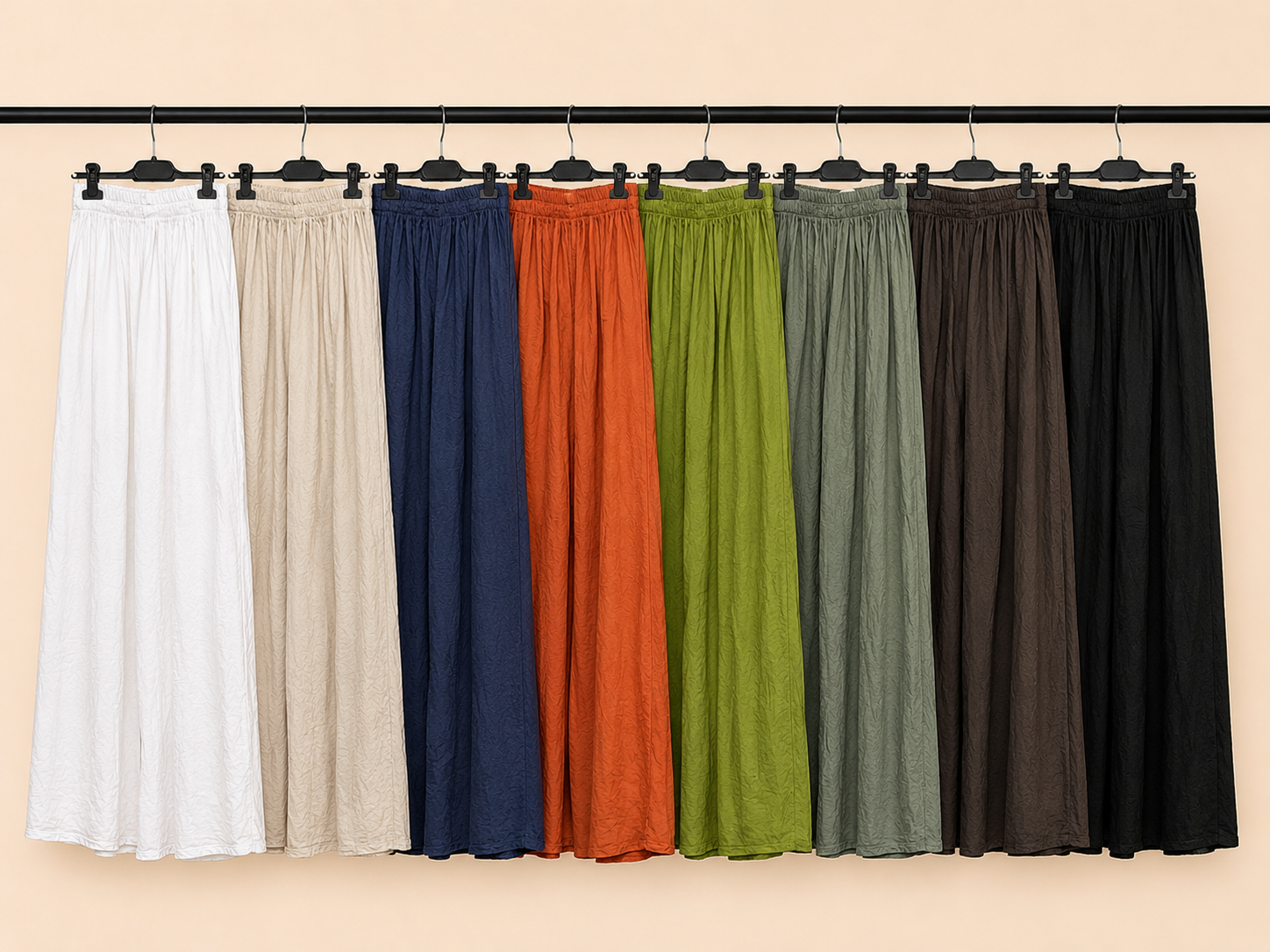 Pantalone Palazzo con Vita Elasticizzata