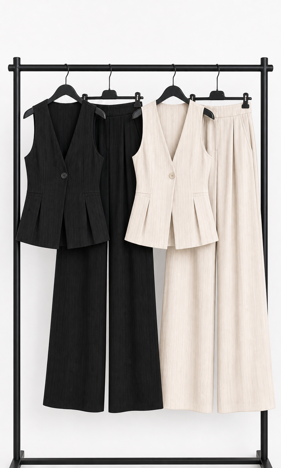 Pantaloni Palazzo Sartoriali a Vita Alta