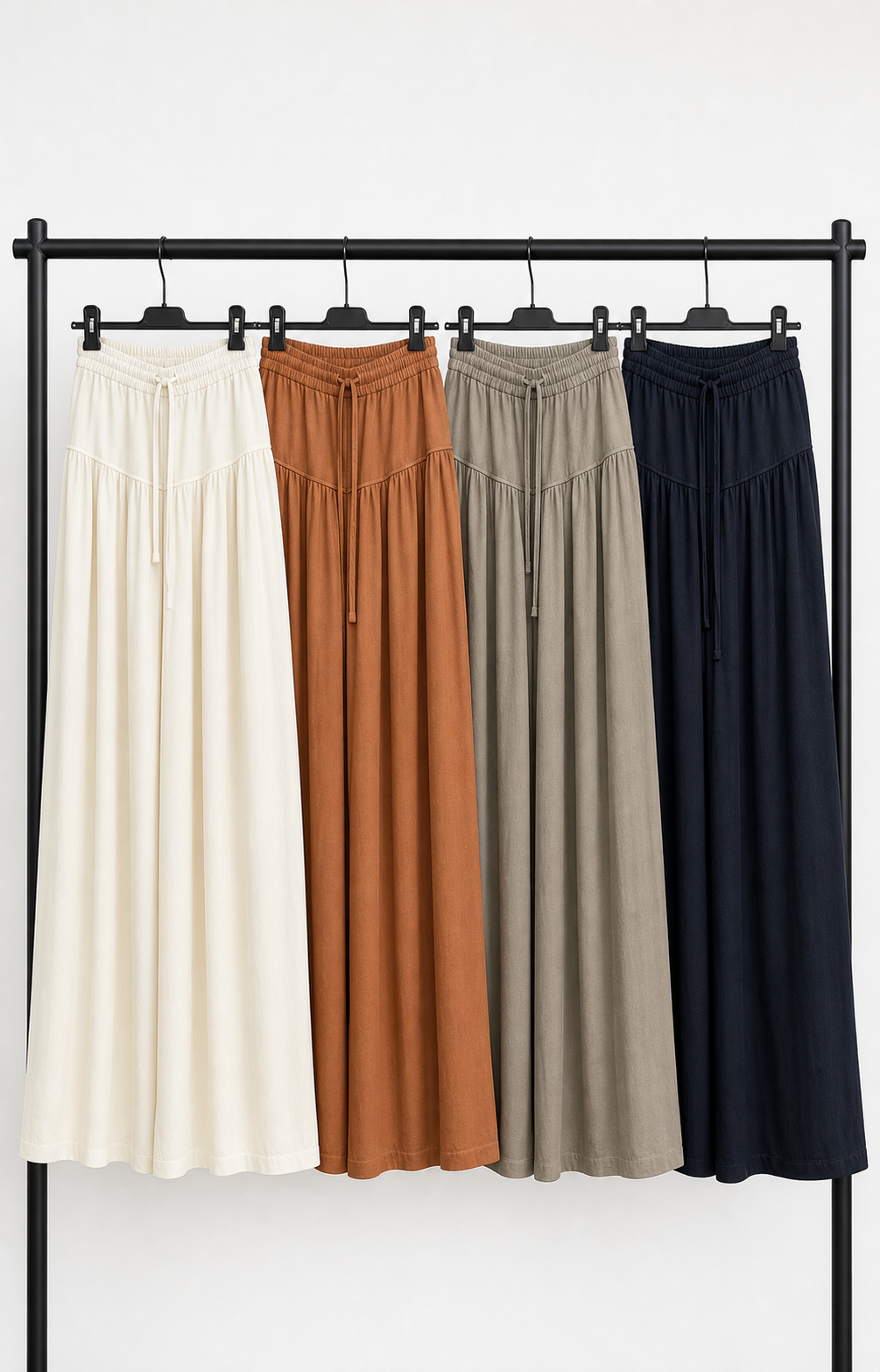 Pantaloni Palazzo Morbidi con Vita Elasticizzata