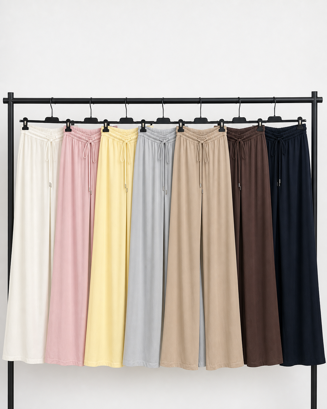 Pantaloni Palazzo Morbidi con Vita Elasticizzata