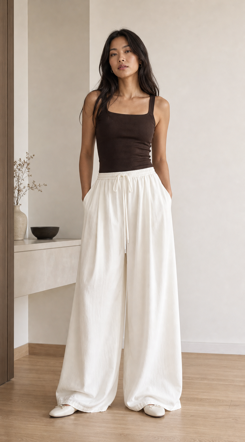 Pantaloni Palazzo Donna con Coulisse