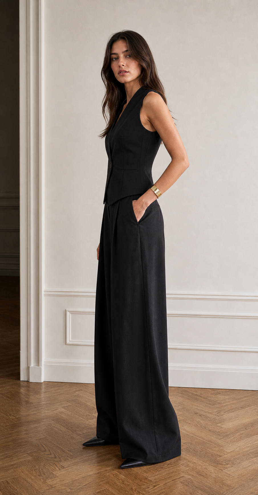 Pantaloni Palazzo Sartoriali a Vita Alta