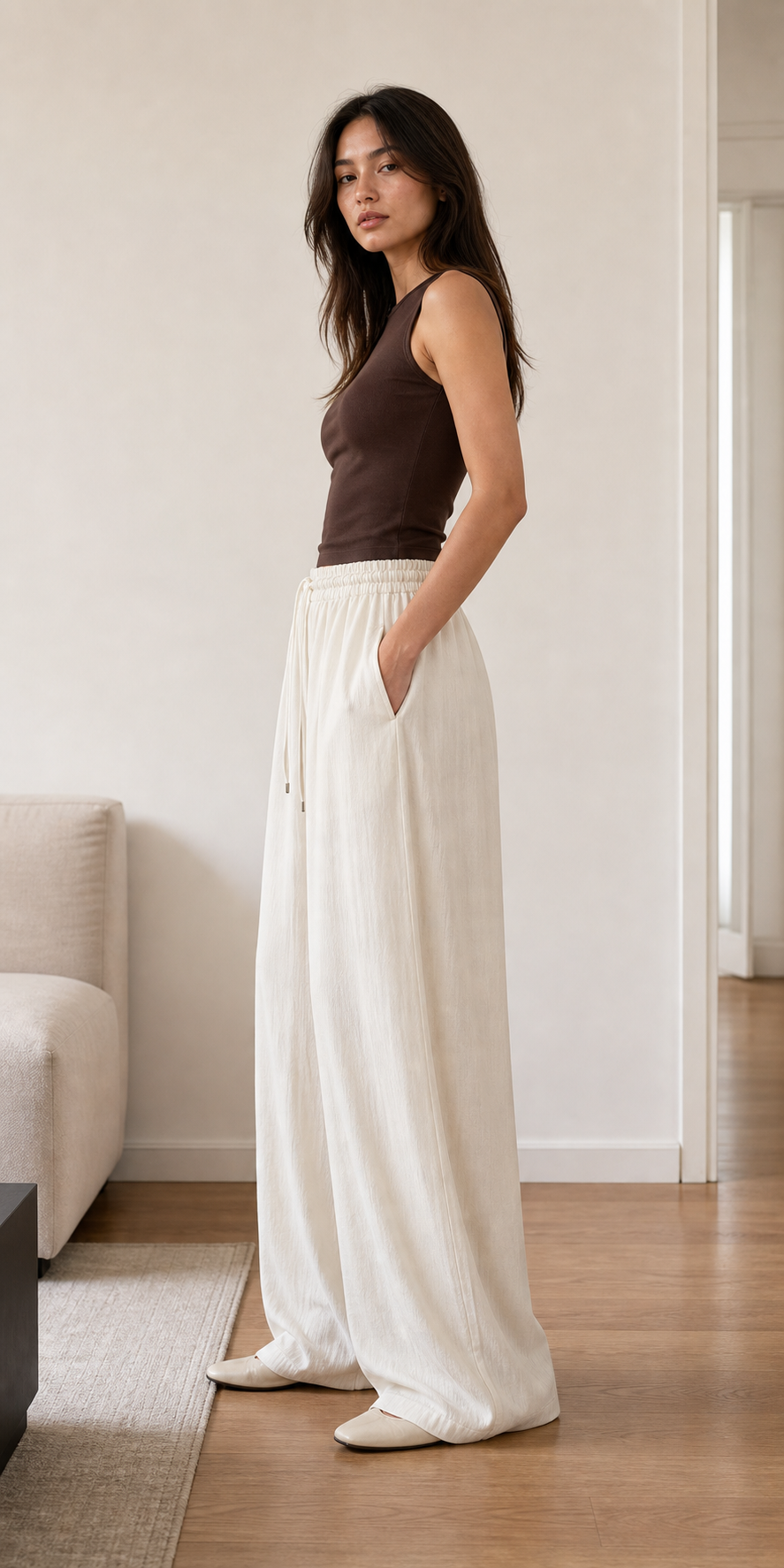 Pantaloni Palazzo Donna con Coulisse